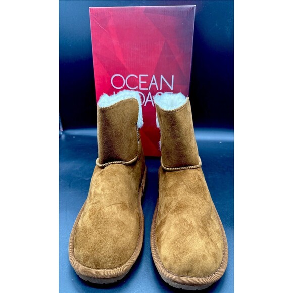Ocean & Coast Krista Boots in Chestnut Micro Shearling SZ 8 NEW In Box‎ - Picture 2 of 6